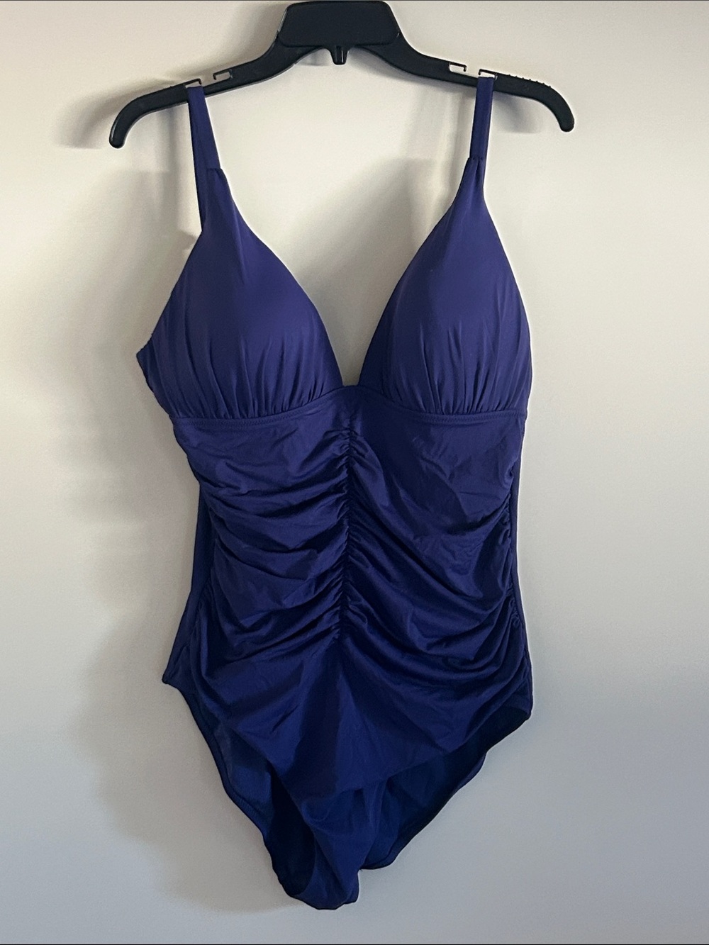 NWOT.  Leilani Women’s Rich Navy Blue flattering and Feminine One Piece Swimsuit